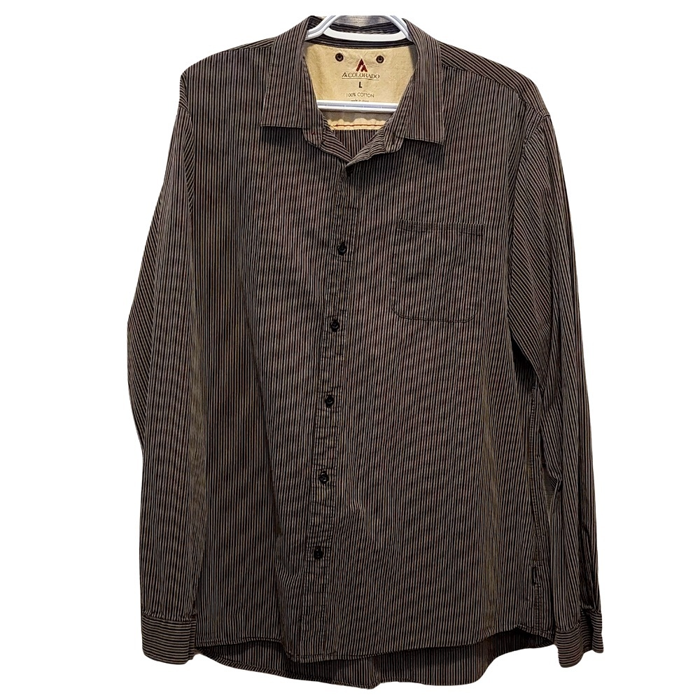 🎃Colorado Shirt Mens Medium Long Sleeve Top Button Up 100% Cotton